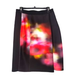 Elie Tahari Scuba Skirt Black & Colorful size L